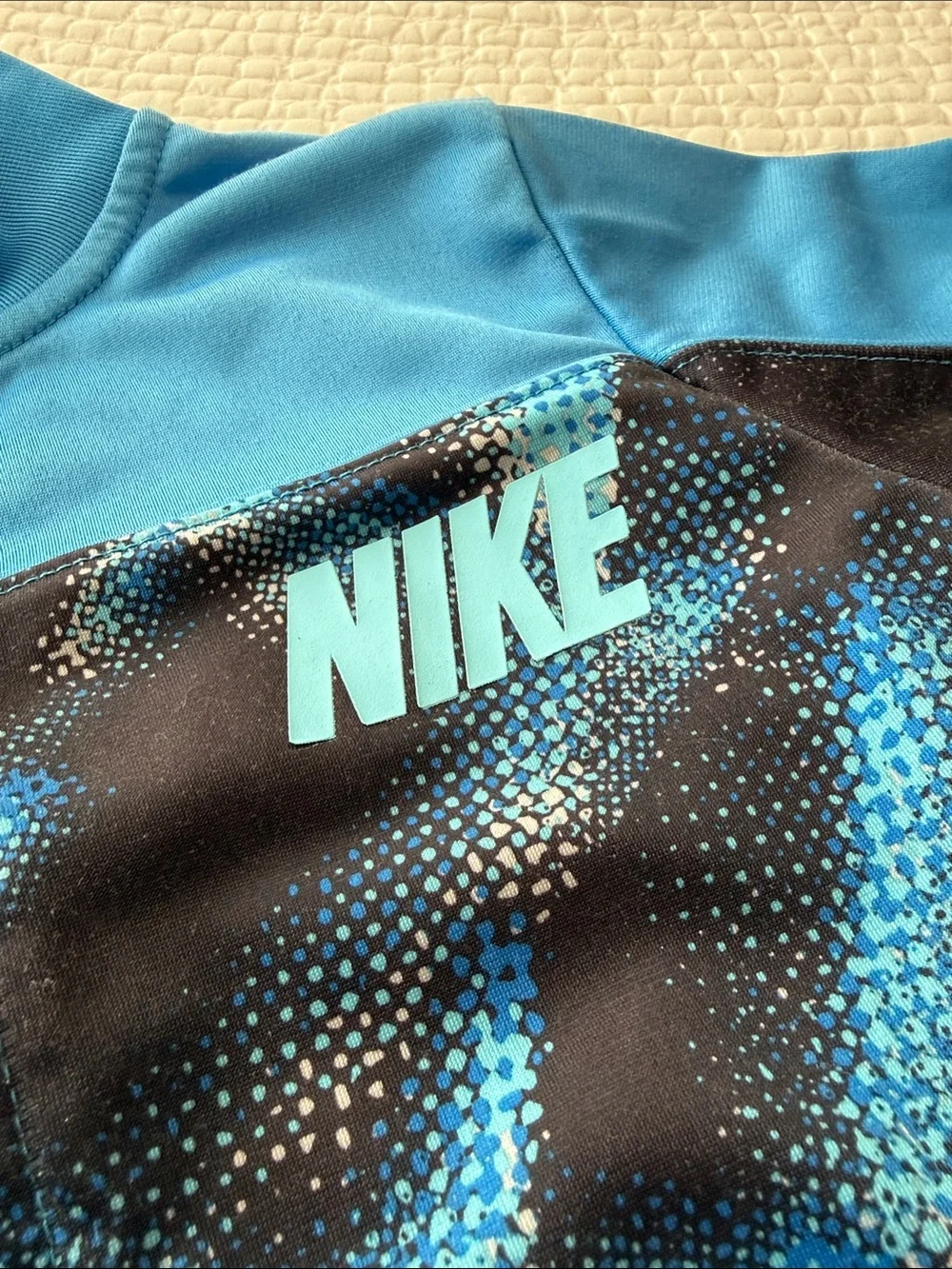 Nike Kids Blue Graphic Zip-Up Jacket and Tee